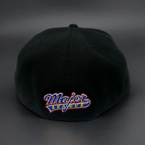 New Era 59FIFTY Major League Wild Thing Fitted Hat Size 8 Black Ricky Vaughn